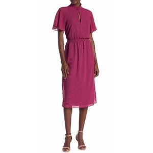 RACHEL ROY Mock Neck Ditsy Geometric Dress NWT